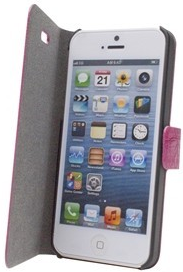 Чехол Guess для iPhone 5 Book Croco Pink